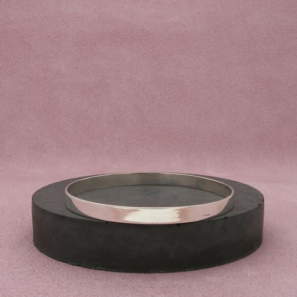 sterling silver vintage 6mm smooth stack bangle bracelet size 8in - Picture 1 of 3